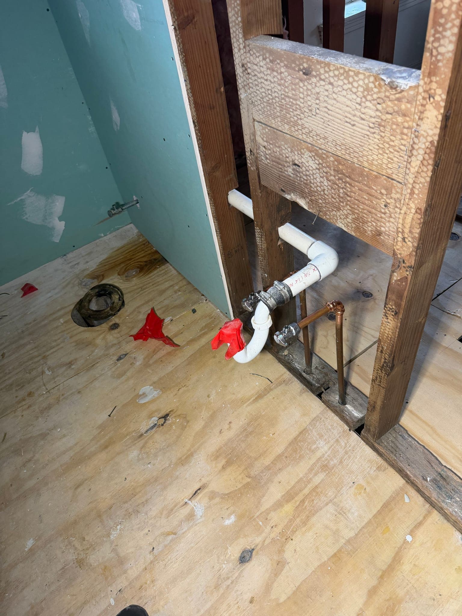 Copper Water Line Stub Out with Shutoff Valve Installation in Lakewood
