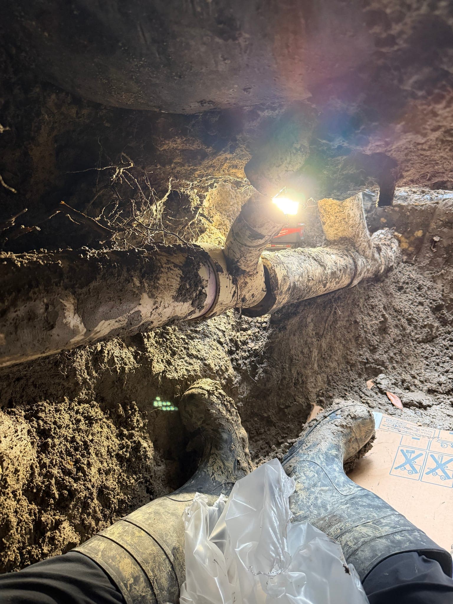 4" Drain Line Repair with Slab Tunneling in Heath, TX