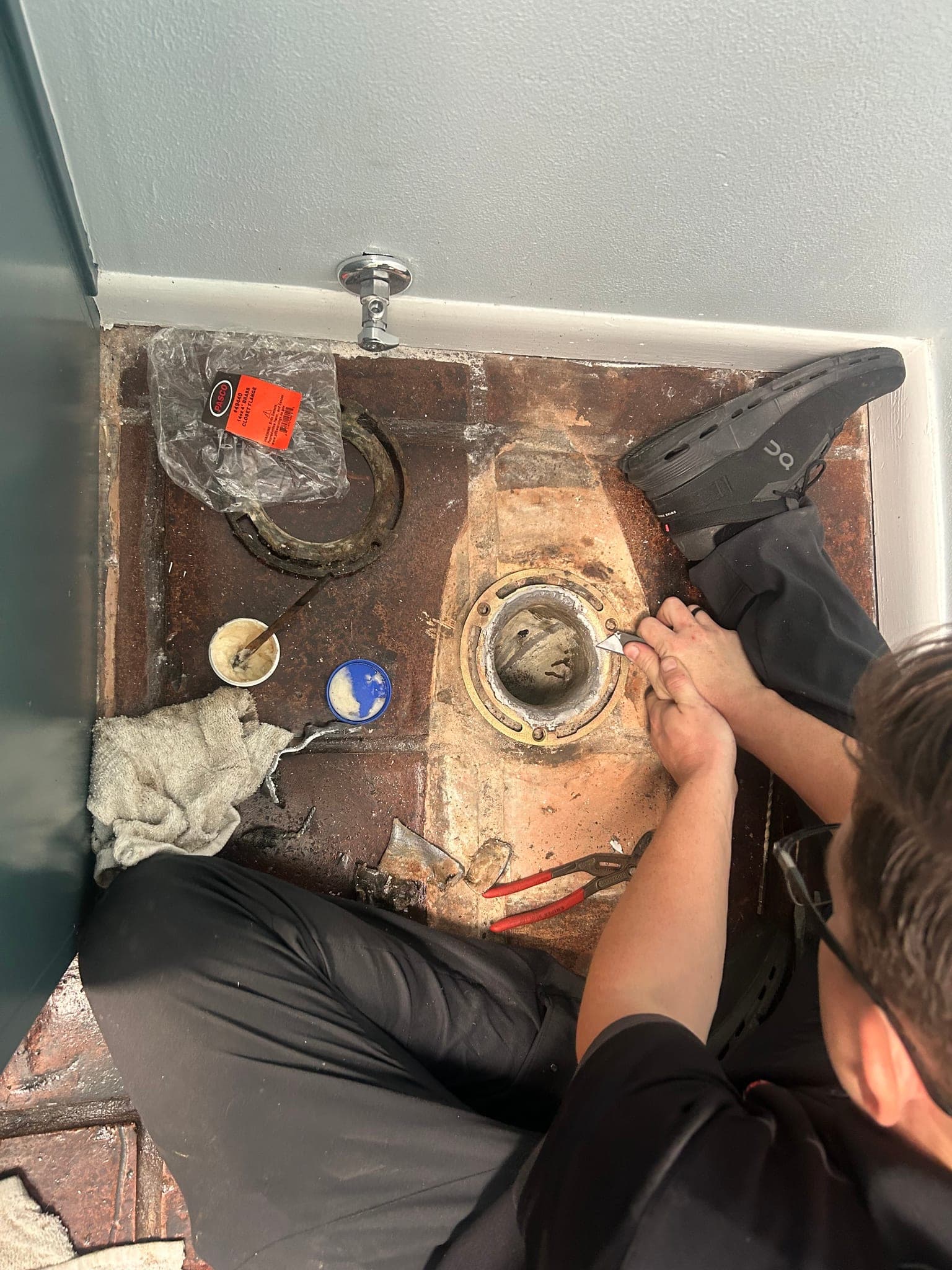 Toilet Flange Raising and Shower Trim Installation in Heath, TX